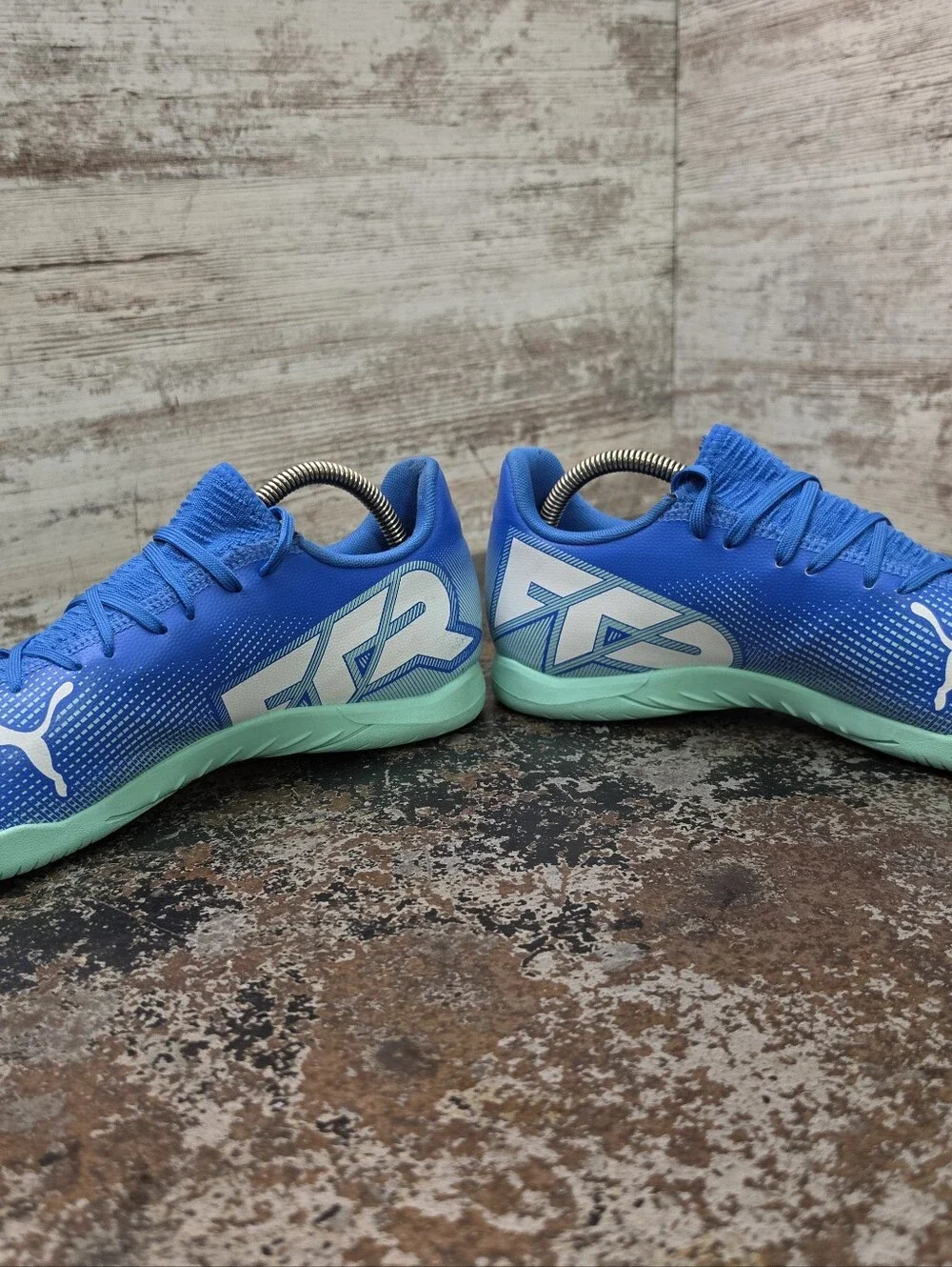 Mens Puma Future 7 Play Indoor Soccer Shoes Sz 10 M Used Blue 107942-01